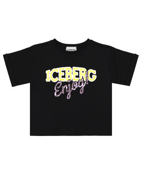 Iceberg Iceberg T-Shirt TSICE3158J Czarny Regular Fit