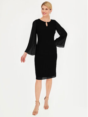Potis & Verso Potis & Verso Sukienka elegancka Gabriella Czarny Slim Fit