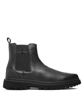 Calvin Klein Jeans Calvin Klein Jeans Sztyblety Eva Mid Chelsea Boot Lth YM0YM00750 Czarny