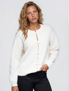 Ombre Ombre Svetr OW-SW-E0061 Světle béžová Relaxed Fit