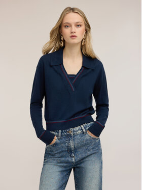 Motivi Motivi Sweter M469W004180N0Z4 Niebieski Regular Fit