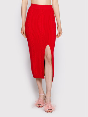 Patrizia Pepe Patrizia Pepe Fustă midi 8G0281/K037-R754 Roșu Slim Fit