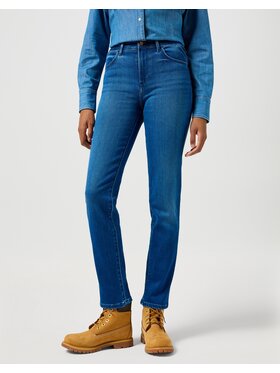 Wrangler Wrangler Jeansy Straight Agate Blue Niebieski Slim Fit