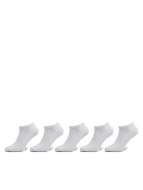 Jack&Jones Junior Jack&Jones Junior Zestaw 5 par niskich skarpet dziecięcych Dongo 12186046 Biały