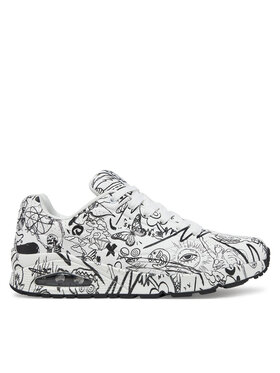 Skechers Skechers Sneakers UNO Printed Lace-Up 183501/WBK Alb