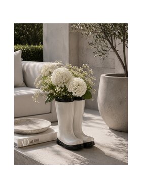 MIAhome MIAhome Kwietnik ceramiczny SCARPE kalosze Biały