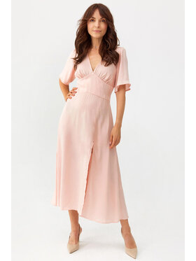 Lunedi Lunedi Sukienka codzienna Romatica Maxi z Tancelu i Wiskozy Pearl Pink Różowy Regular Fit