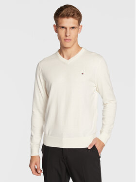 Tommy Hilfiger Tommy Hilfiger Maglione Pima MW0MW28047 Bianco Regular Fit