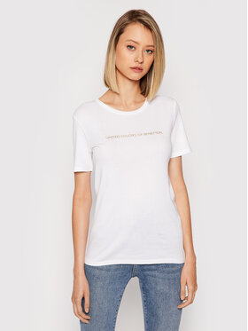 United Colors Of Benetton United Colors Of Benetton T-Shirt 3GA2E16A2 Weiß Regular Fit