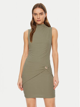 Guess Guess Sukienka dzianinowa W5RK24 KAQL2 Zielony Regular Fit