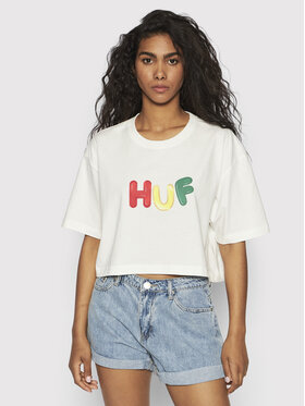 HUF HUF T-Shirt Gummed WTS0049 Biały Regular Fit