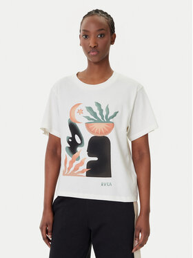 RVCA RVCA Tricou Collage EVJZT00163 Alb Easy Fit