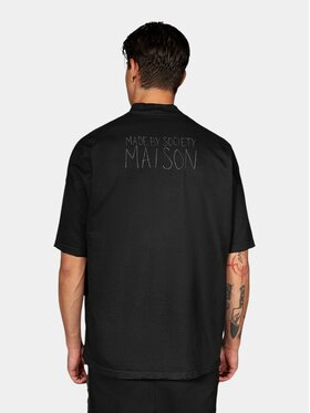 MADE BY SOCIETY MADE BY SOCIETY T-Shirt Echowave - T17618 Czarny Basic Fit