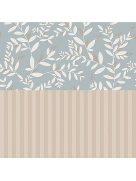 Dekornik Dekornik Tapeta Delicate Twigs with Blue and Beige Beżowy