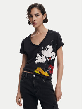 Desigual Desigual T-Shirt Mickey Joker 25SWTKAG Schwarz Regular Fit