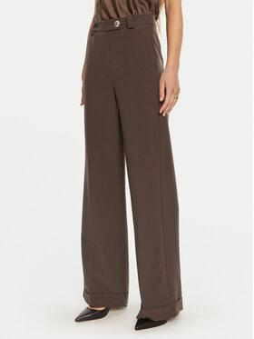 Maryley Maryley Pantaloni din material 24IB563/43CO Maro Relaxed Fit