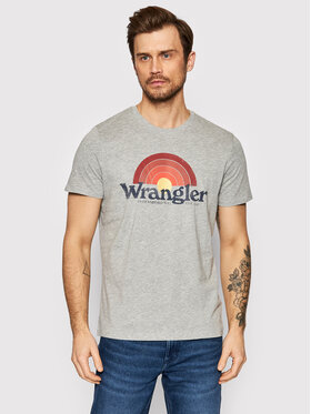 Wrangler Wrangler T-Shirt Sunrise W7J2D3X37 Szary Regular Fit
