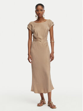 Guess Guess Ежедневна рокля W6GK50 W1950 Тъмнобежов Regular Fit