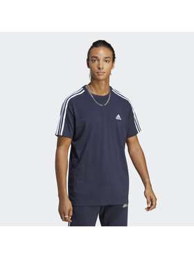 adidas adidas Póló Essentials Single Jersey 3-Stripes T-Shirt IC9335 Kék Regular Fit