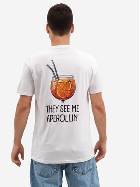 MyStars MyStars T-Shirt Koszulka Z Krótkim Rękawem Męska Biała MyStars Aperollin XXL Biały Regular Fit