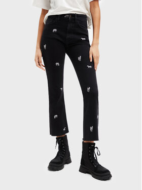 Desigual Desigual Džínsy Niscalo 22WWDD13 Čierna Cropp Flare Fit