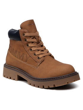 Tommy Hilfiger Tommy Hilfiger Trapery Lace-Up Bootie T3B5-32088-0777 Brązowy