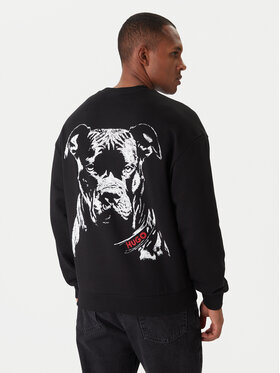 HUGO HUGO Pulóver Dubraxo 50557482 Fekete Relaxed Fit