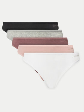 Calvin Klein Underwear Calvin Klein Underwear Комплект 5 чифта бикини тип прашка Thong 5Pk 000QD5250E Цветен
