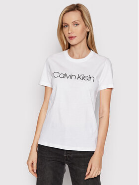 Calvin Klein Calvin Klein Тишърт Core Logo K20K202142 Бял Regular Fit