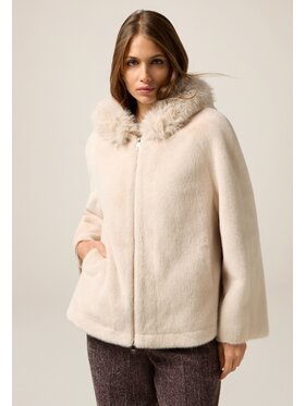 Oltre Oltre Cappotto 0079J000122N002 Bianco Baggy Fit