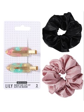Sister Young Sister Young Klipsy do włosów do makijażu LILY oraz gumki scrunchie LILU Akcesoria do włosów