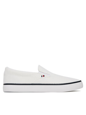 Tommy Hilfiger Tommy Hilfiger Teniși Th Hi Vulc Core Low Ii Slipon FM0FM05514 Alb