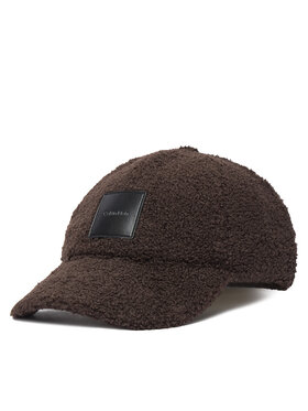 Calvin Klein Calvin Klein Cappellino All-Over Sherpa W/ Patch Cap LV04F5096G Marrone scuro