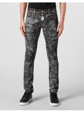 PHILIPP PLEIN PHILIPP PLEIN Jeansy 1185 Szary Straight Leg