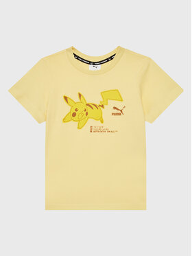 Puma Puma T-Shirt Pokemon 536429 Gelb Regular Fit