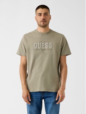 Guess Guess T-Shirt 177041 Zielony Classic Fit
