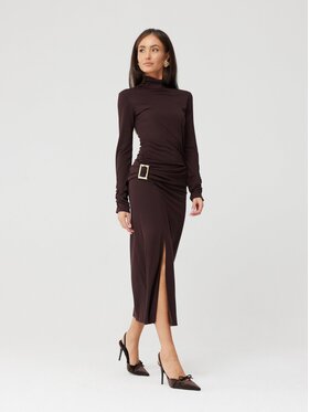 Roco Fashion Roco Fashion Sukienka codzienna Leontine Brązowy ciemny Slim Fit