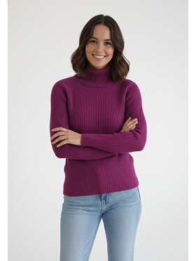 FIGL FIGL Sweter M1267 Fioletowy Regular Fit