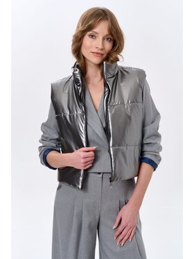 blue shadow blue shadow Kamizelka Andromeda Srebrny Regular Fit