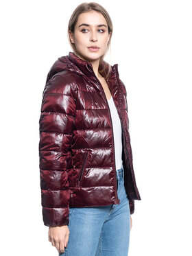 Wrangler Wrangler Kurtka przejściowa SHORT PUFFER Brązowy Regular Fit