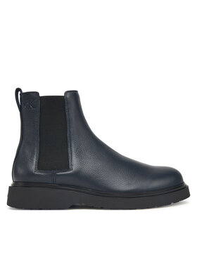Calvin Klein Calvin Klein Kotníková obuv s elastickým prvkem Combat Ess Chelsea Boot Lth YM0YM01374 Tmavomodrá