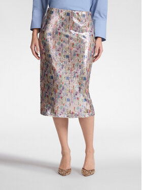 Elena Mirò Elena Mirò Gonna midi 1064P000087N001 Grigio Regular Fit