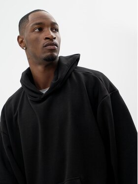 Urban City Urban City Bluza Szeroka luźna bez nadruków gładka czysta klasyczna 129617 Czarny Oversize