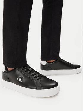 Calvin Klein Calvin Klein Laisvalaikio batai Classic Cupsole Laceup Lth YM0YM01435 Juoda