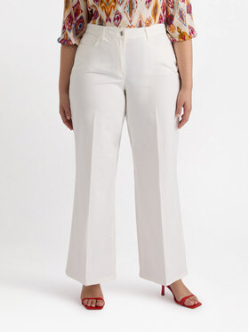 Fiorella Rubino Fiorella Rubino Pantaloni di tessuto P735T005106N011 Bianco Over Fit