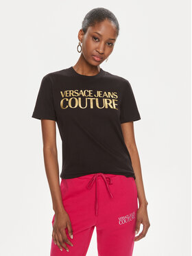 Versace Jeans Couture Versace Jeans Couture Marškinėliai 76HAHT04 Juoda Slim Fit