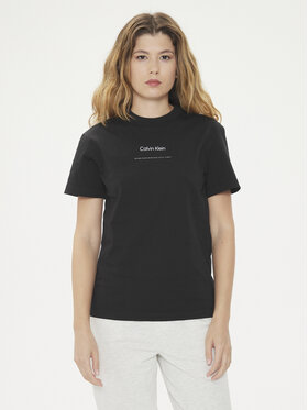 Calvin Klein Calvin Klein Marškinėliai Multi Logo K20K207215 Juoda Regular Fit