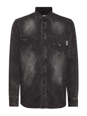 PHILIPP PLEIN PHILIPP PLEIN Koszula jeansowa 11611 Szary Regular Fit