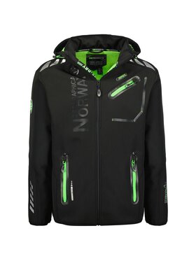 Geographical Norway Geographical Norway Kurtka softshell WY8026H/GN-NOIR / VERT Czarny Regular Fit