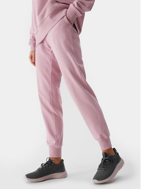 4F 4F Spodnie dresowe 4FWSS24TTROF606 Różowy Regular Fit